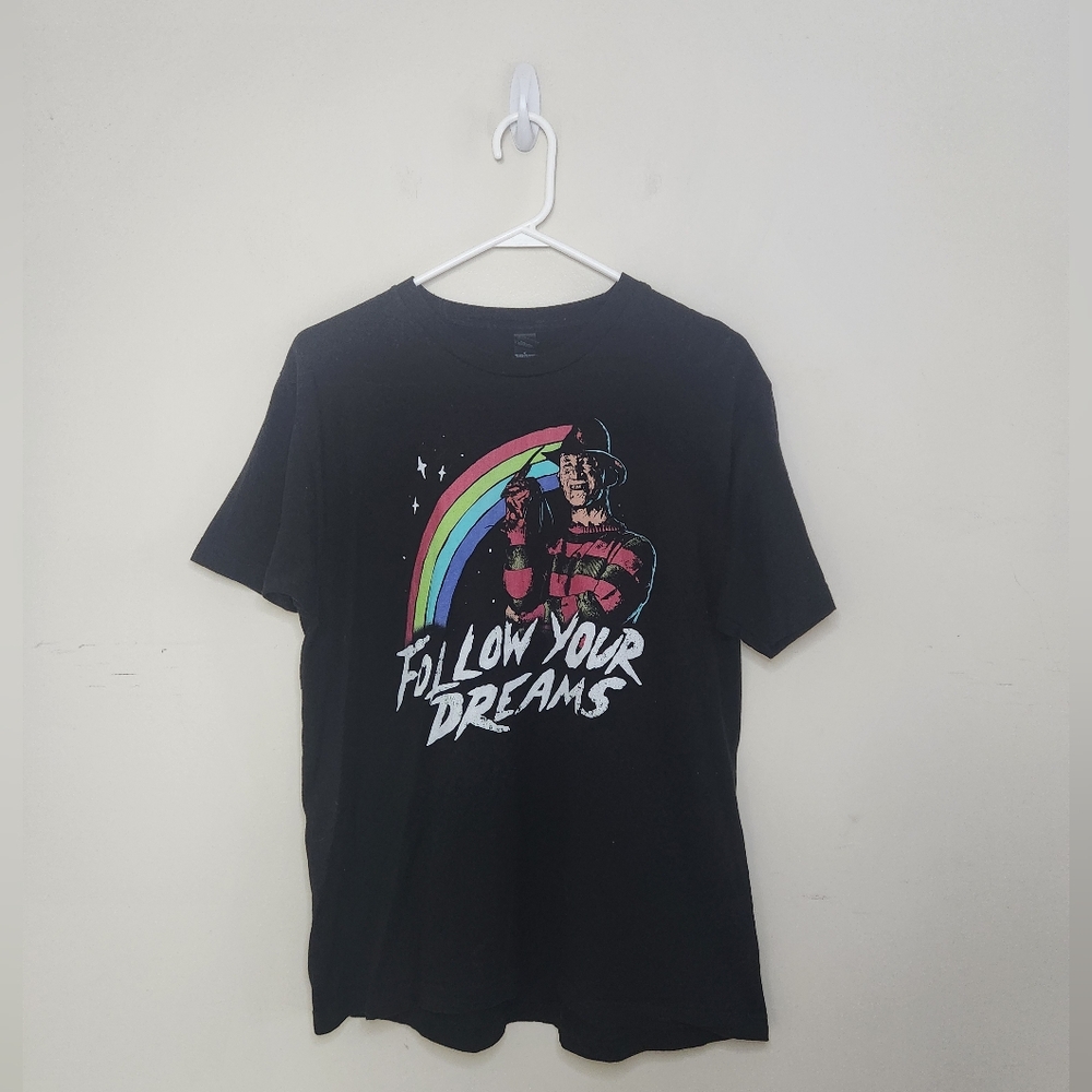 Follow Your Dreams Freddy Krueger Nightmare On Elm Street T-shirt Sz Large